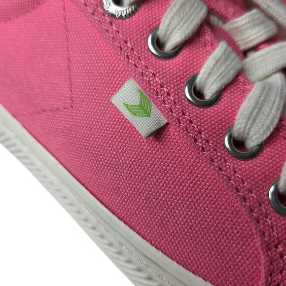 Cariuma OCA Pink Lemonade Canvas Sneaker Cap Toe Shoes SZ 8.5 Preppy - Picture 7 of 10